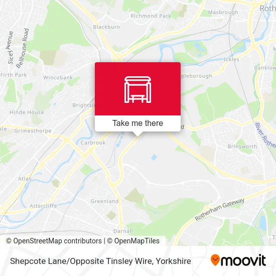 Shepcote Lane / Opposite Tinsley Wire map