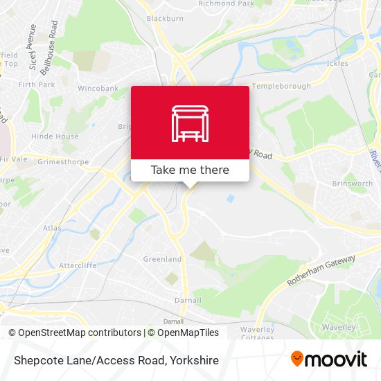 Shepcote Lane/Access Road map