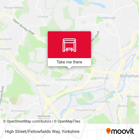 High Street/Fellowfields Way map