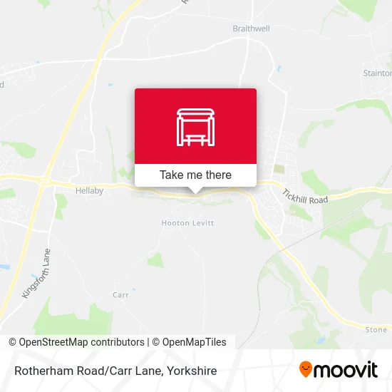Rotherham Road/Carr Lane map