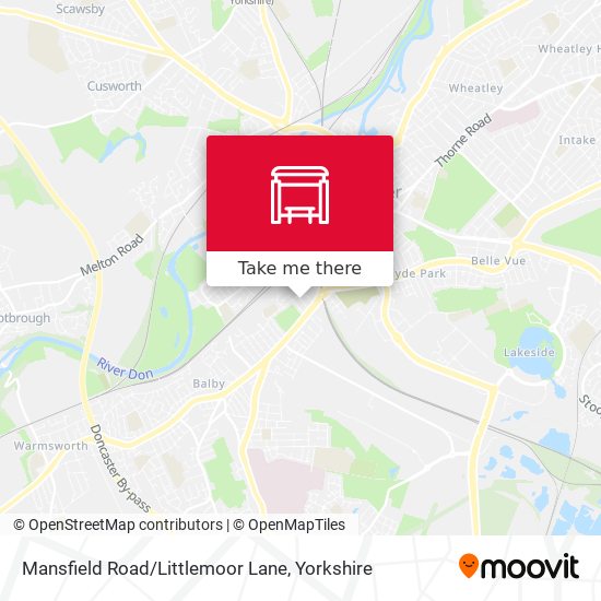 Mansfield Road/Littlemoor Lane map