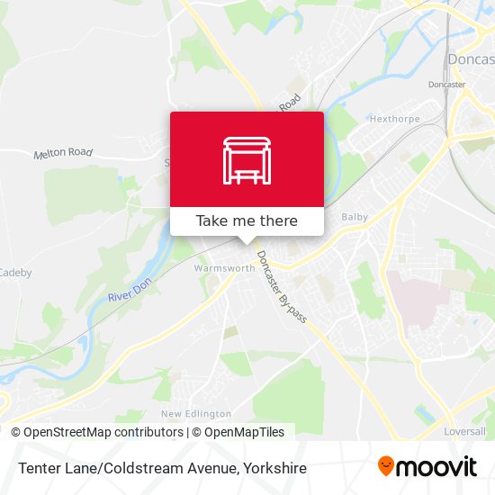 Tenter Lane/Coldstream Avenue map