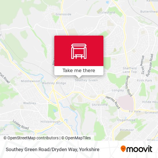 Southey Green Road/Dryden Way map