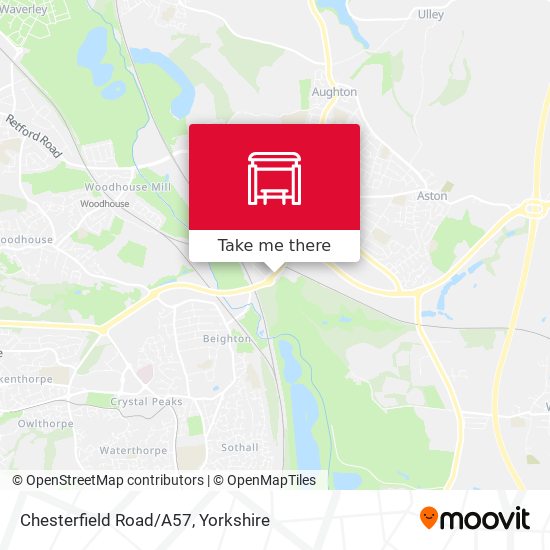 Chesterfield Road/A57 map