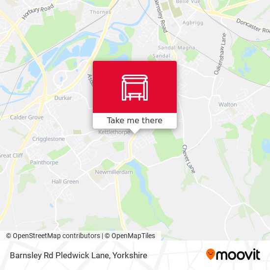 Barnsley Rd Pledwick Lane map