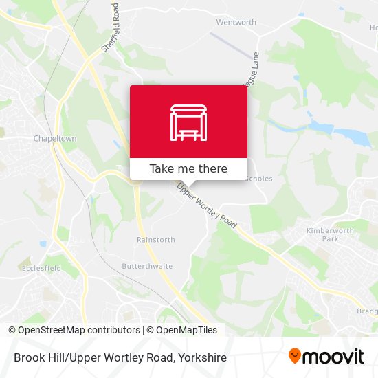 Brook Hill/Upper Wortley Road map