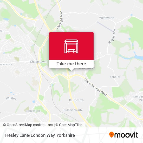 Hesley Lane/London Way map