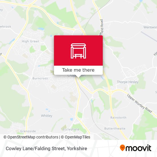 Cowley Lane/Falding Street map