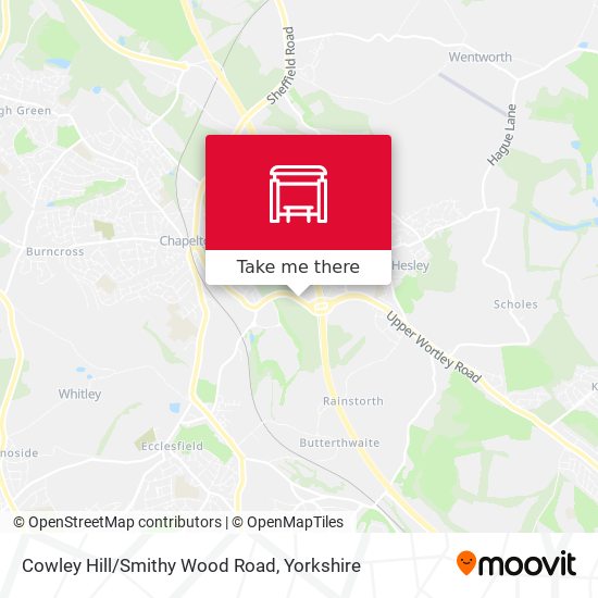 Cowley Hill/Smithy Wood Road map