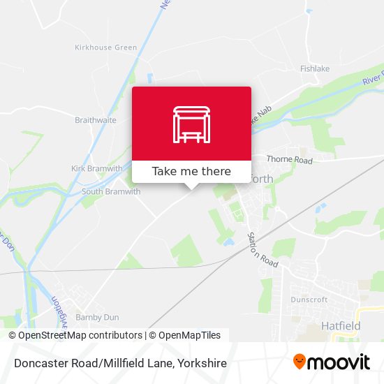 Doncaster Road/Millfield Lane map