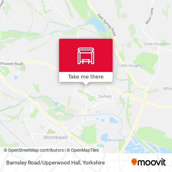 Barnsley Road/Upperwood Hall map