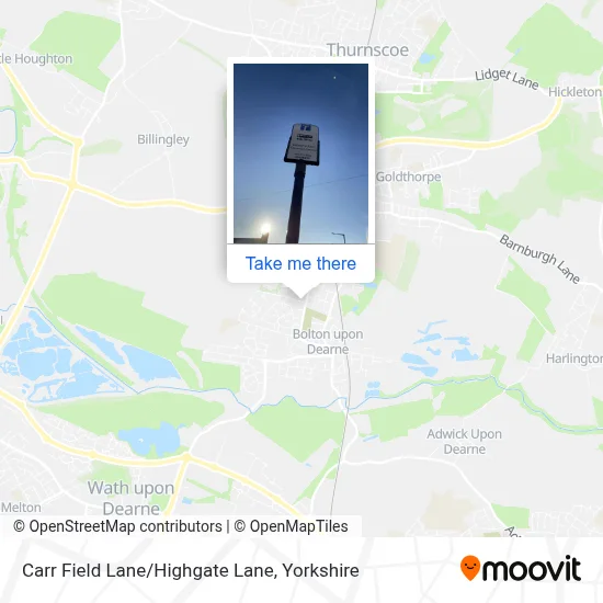 Carr Field Lane/Highgate Lane map