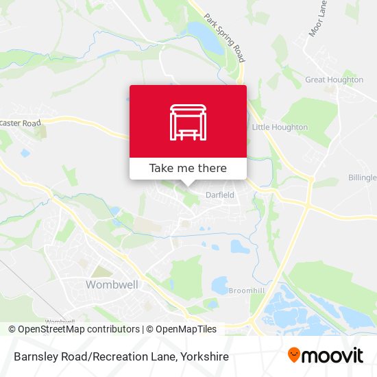 Barnsley Road/Recreation Lane map