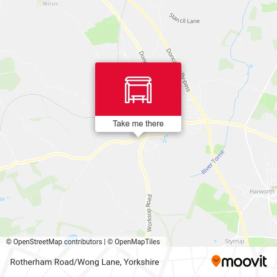 Rotherham Road/Wong Lane map