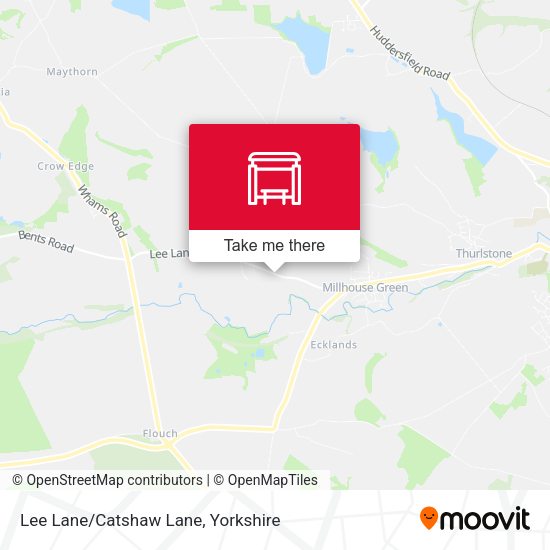 Lee Lane/Catshaw Lane map