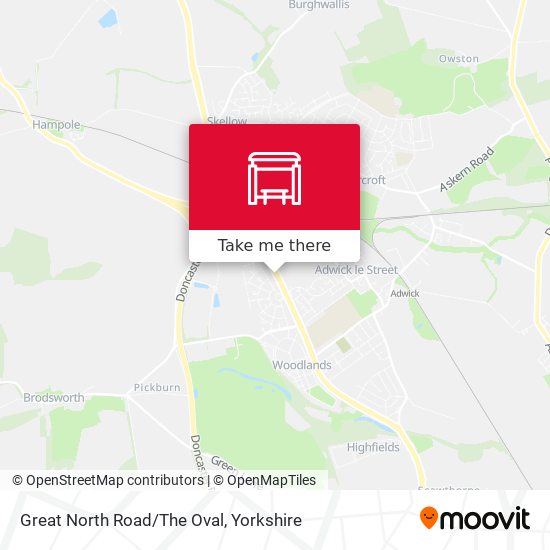 Great North Road/The Oval map