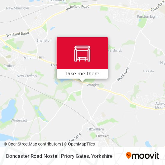 Doncaster Road Nostell Priory Gates map