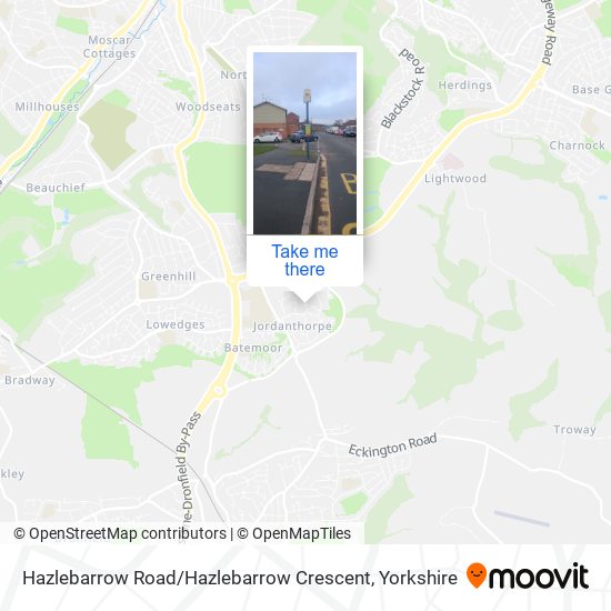 Hazlebarrow Road / Hazlebarrow Crescent map