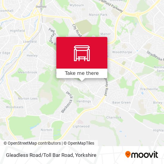 Gleadless Road/Toll Bar Road map