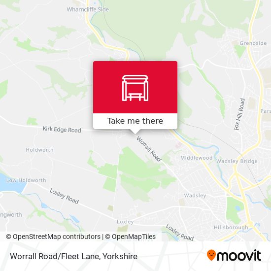 Worrall Road/Fleet Lane map