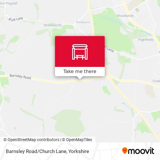 Barnsley Road/Church Lane map