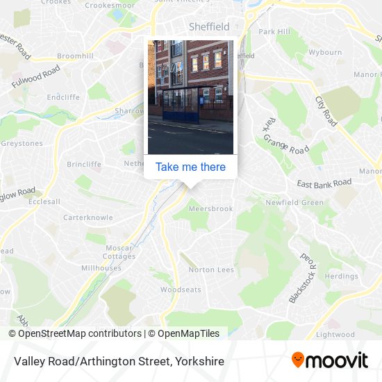 Valley Road/Arthington Street map