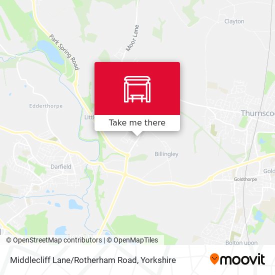 Middlecliff Lane / Rotherham Road map
