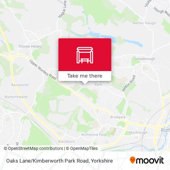 Oaks Lane / Kimberworth Park Road map
