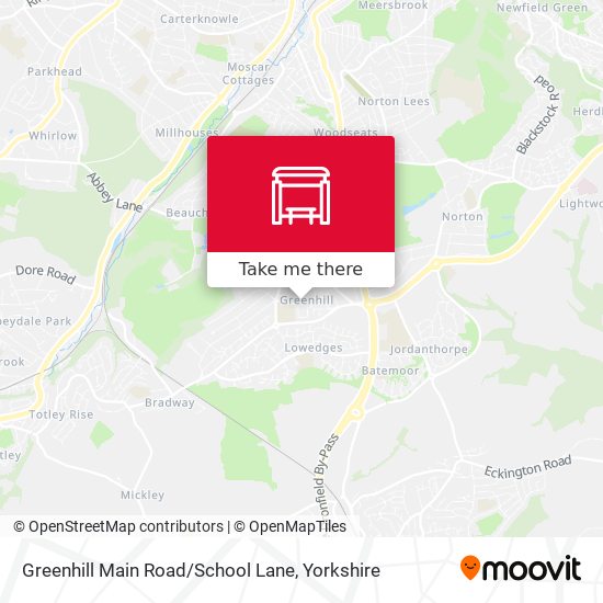 Greenhill Main Road / School Lane map