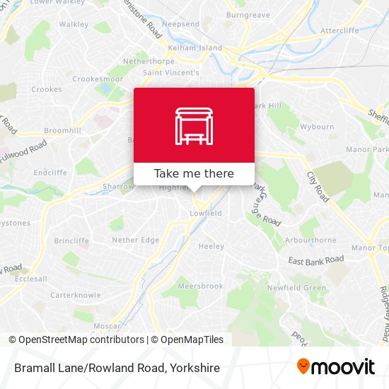 Bramall Lane/Rowland Road map