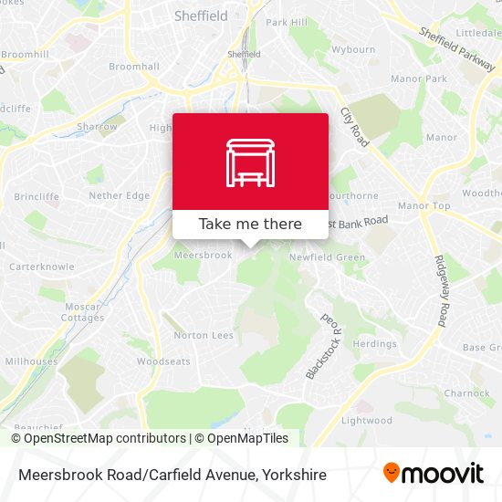 Meersbrook Road / Carfield Avenue map