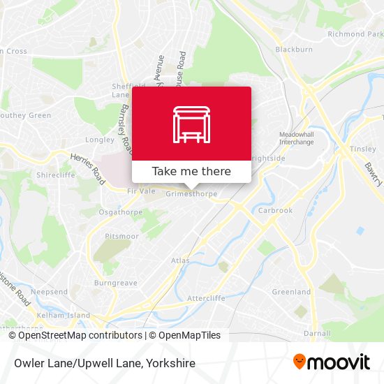 Owler Lane/Upwell Lane map