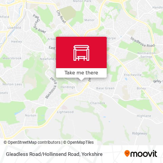 Gleadless Road/Hollinsend Road map