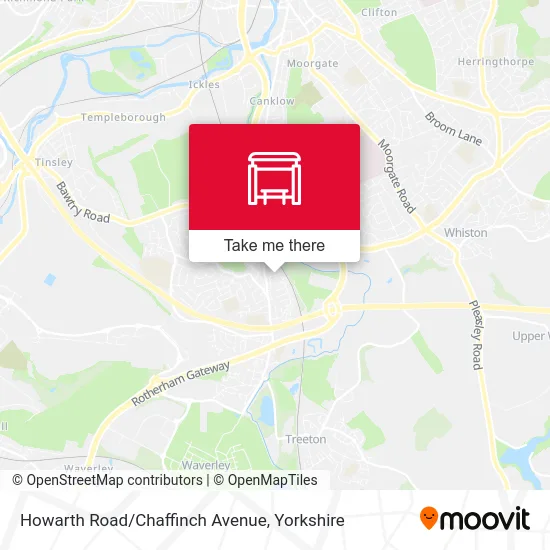Howarth Road/Chaffinch Avenue map