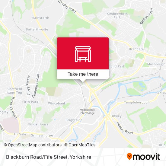 Blackburn Road/Fife Street map