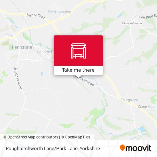 Roughbirchworth Lane/Park Lane map