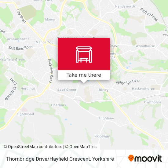 Thornbridge Drive / Hayfield Crescent map