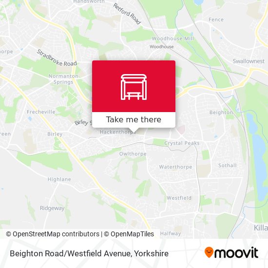 Beighton Road/Westfield Avenue map
