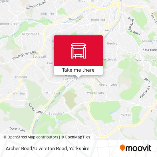 Archer Road/Ulverston Road map