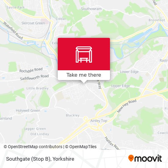 Southgate (Stop B) map