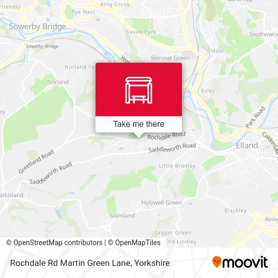 Rochdale Rd Martin Green Lane map