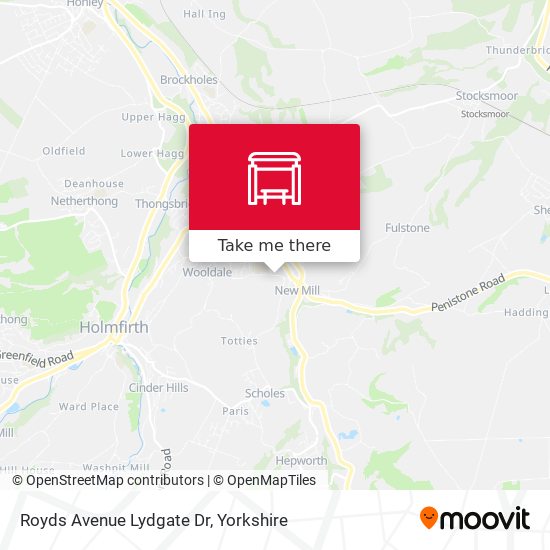 Royds Avenue Lydgate Dr map