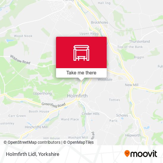 Holmfirth Lidl map