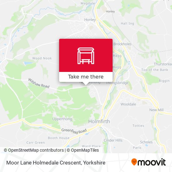 Moor Lane Holmedale Crescent map