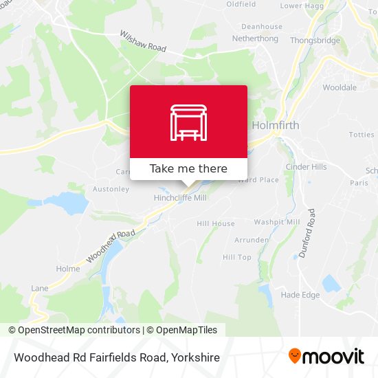 Woodhead Rd Fairfields Road map