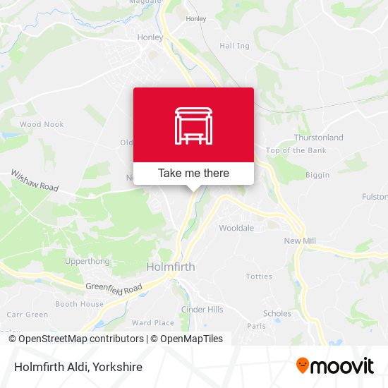 Holmfirth Aldi map