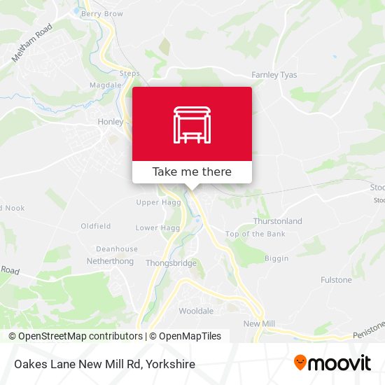 Oakes Lane New Mill Rd map