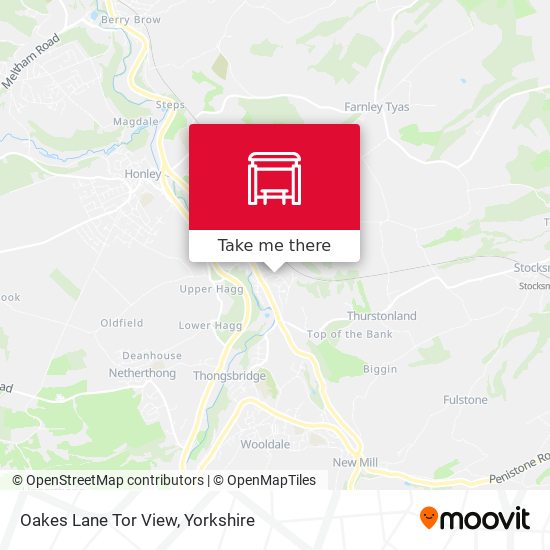 Oakes Lane Tor View map