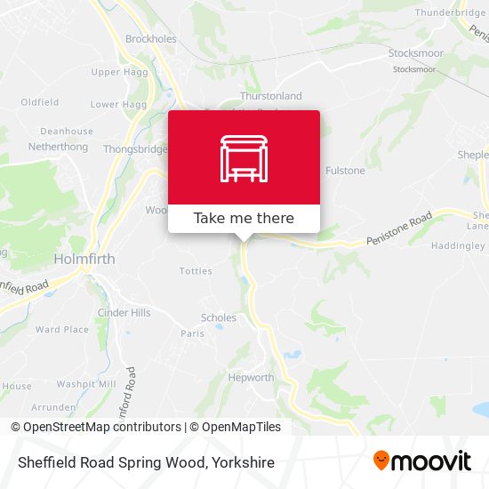 Sheffield Road Spring Wood map