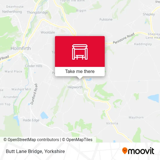 Butt Lane Bridge map